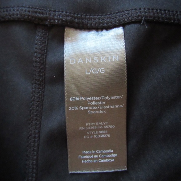 Danskin Womens Black Athletic Shorts Large Biker Stretch Activewear Comfort - Picture 7 of 7